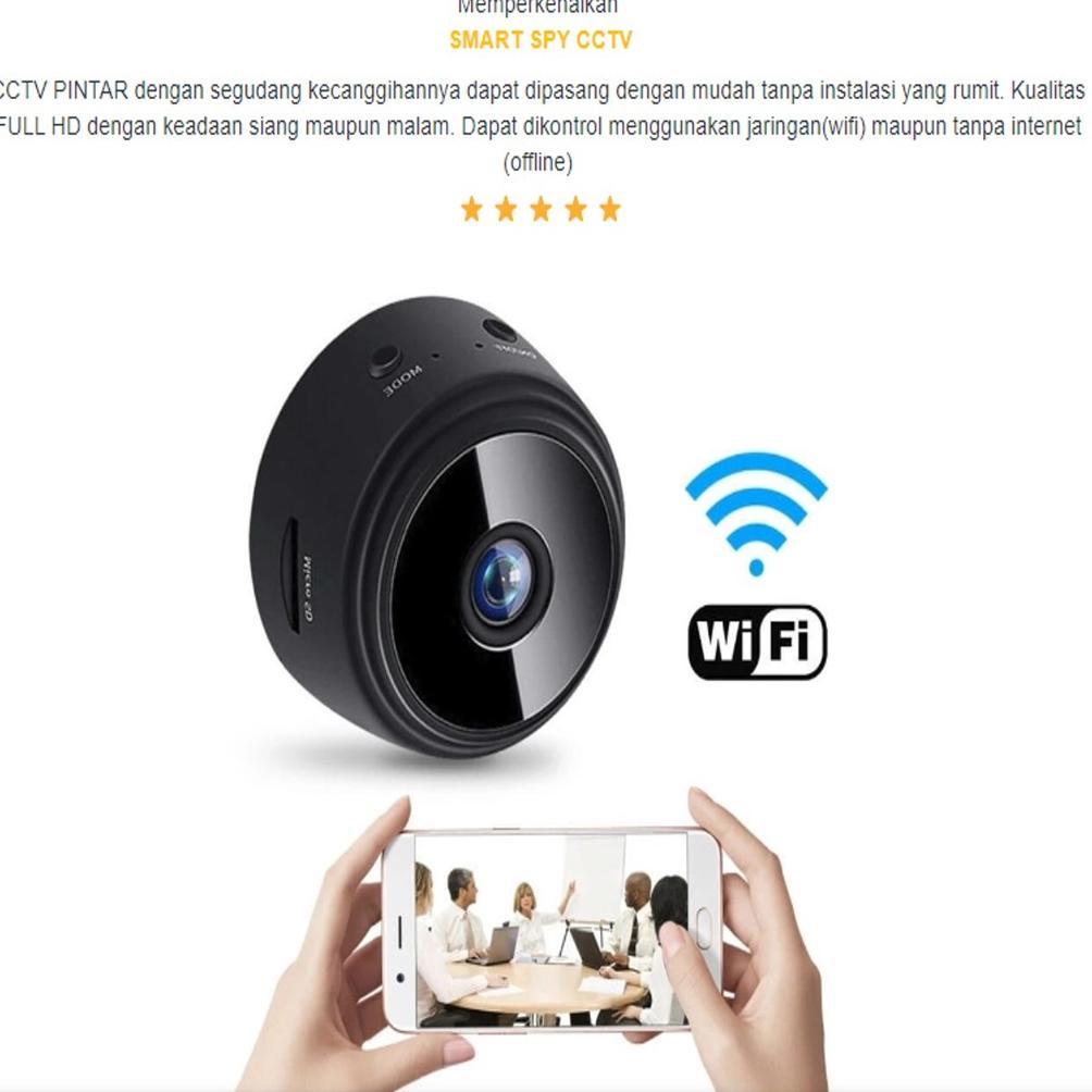 ERLONALIPEDIA A3 CCTV WIFI MINI TERSEMBUNYI TANPA KABEL JARAK JAUH LEWAT HP PORTABLE TAFFWARE MINI W