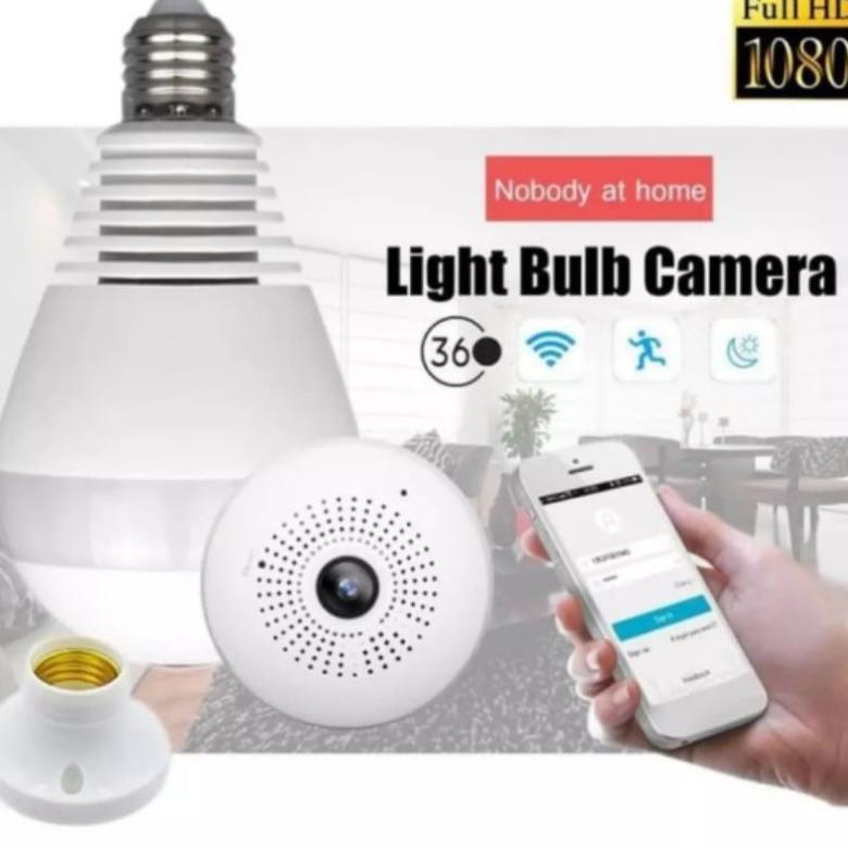 MANUELCOLLECTION KAMERA CCTV IP CAMERA V380 BOHLAM LAMPU 360 VIEW WIFI WIRELESS / CCTV BOLA LAMPU HE