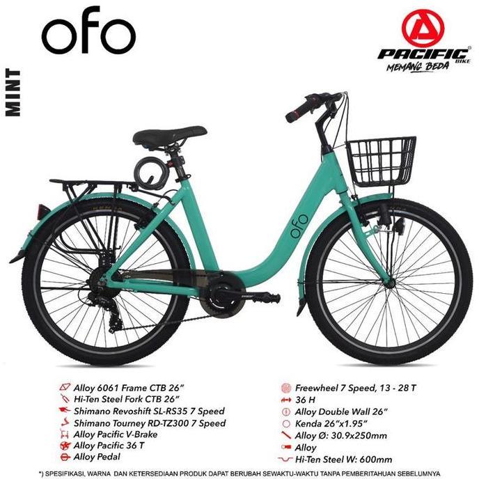 Sepeda CTB Mini 26 Inch Pacific OFO 7 SPEED ALOY