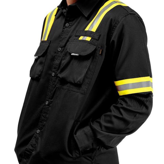 Engineer Workwear - LOGGING BLACK , Weaack/Kemeja Panjang / Kemeja Kerja Lapangan by ENGINEER Safety