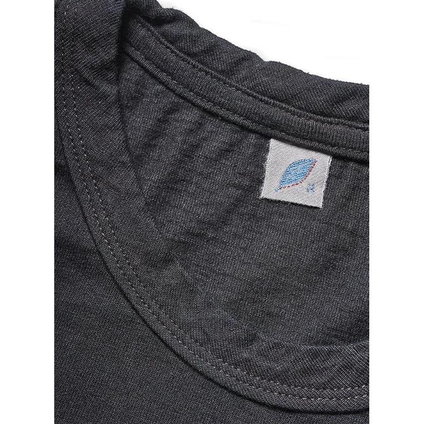 Pure Blue Japan SS-5011-IDBK Indo Jersey Crew Neck T-shirt - Black Indo