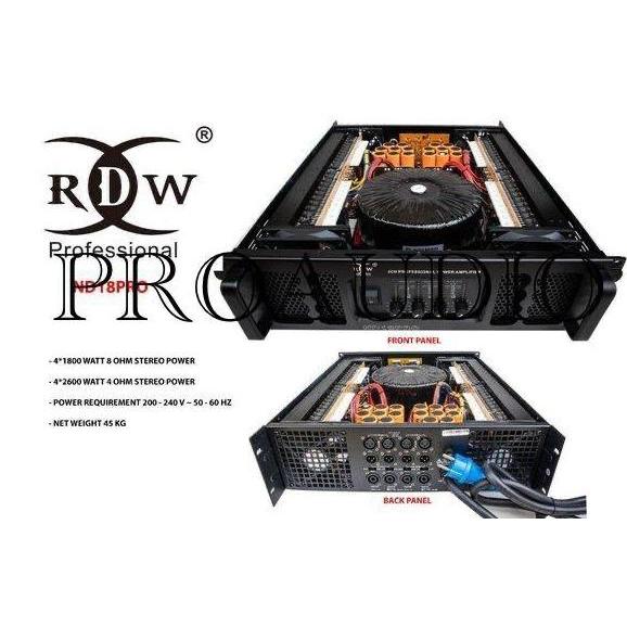 NEW Power Amplifier RDW ND18PRO/ND 18PRO/ ND 18 PRO 4Ch 1800 Watt Original