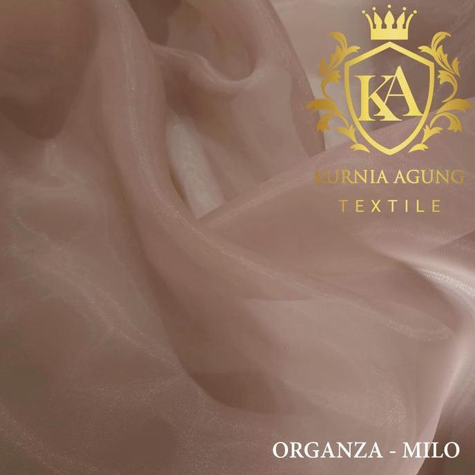 Organza Polos Satin Silk Murah Mewah Premium warna Kulit NUDE Earth tone Bahan Outer Kebaya Gamis Ko
