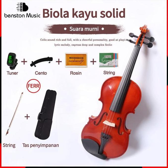 Benston Music- 4/4 biola untuk dewasa, anak-anak, dan remaja /alat musik gesek /biola anak /biola re