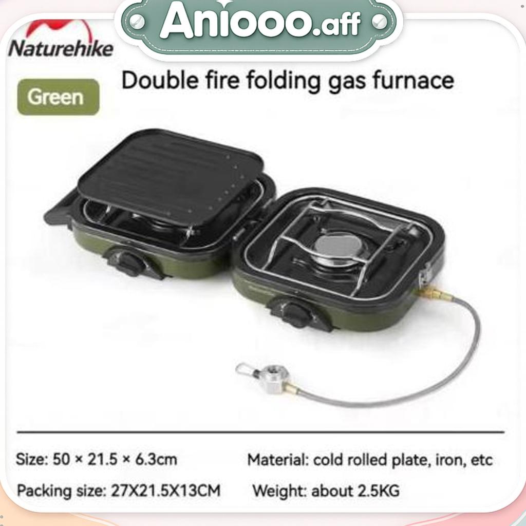 Kompor Lipat Naturehike Nh22Rj003 Double Burner Camping Piknik