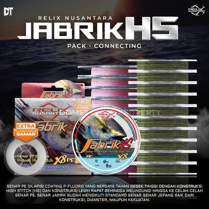 NEW Relix Nusantara Jabrik HS Senar PE Benang Pancing X8 100 200 300 400 500 Meter 1 1.5 2 2.5 3 3.5