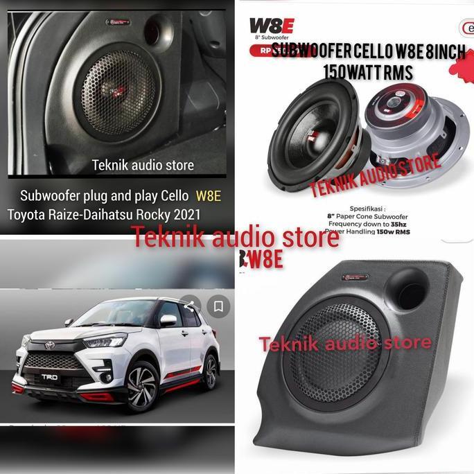 Subwoofer PNP Cello 8inch W8E Toyota Raize -Daihatsu Rocky