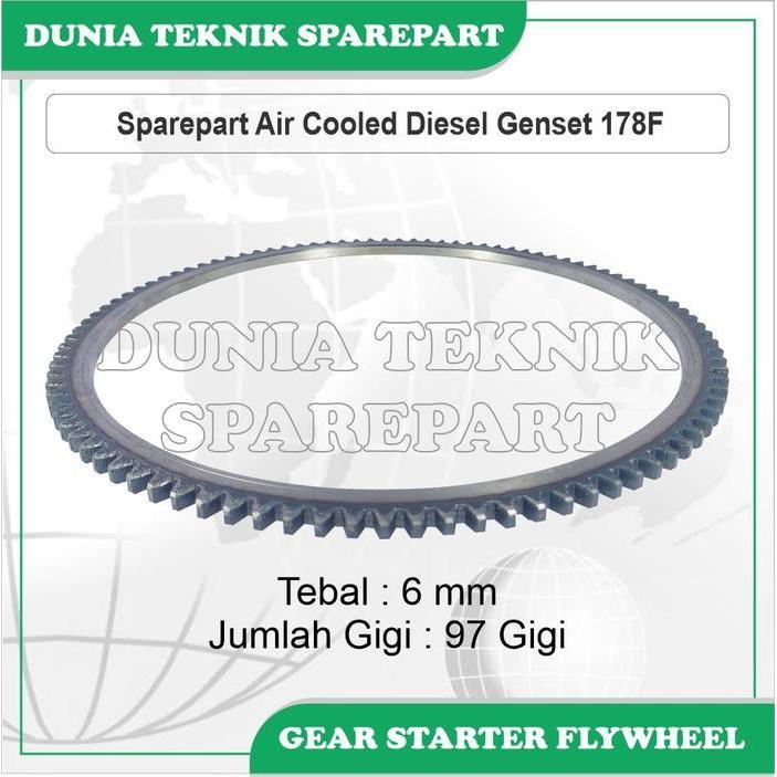 178F GEAR STARTER FLYWHEEL / GIGI STARTER RODA GILA GENSET DIESEL ORIGINAL DAN TERPERCAYA