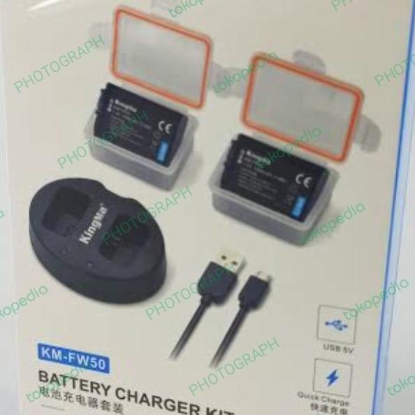 KINGMA DUAL CHARGER NP-FW50 CHARGER BATERAI KINGMA NP-FW50
