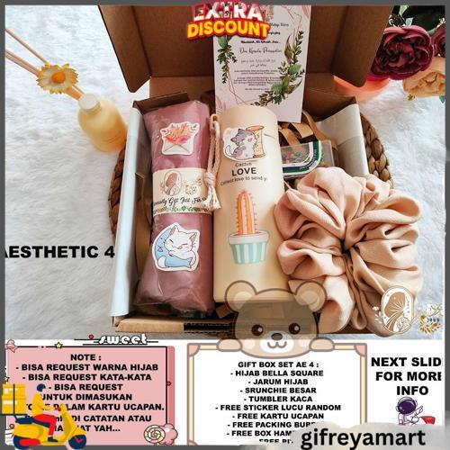 Hampers Hijab Premium / Hampers Hijab Gift Box / Hampers Cewek Ulang Tahun / Hampers Cewek Aesthetic