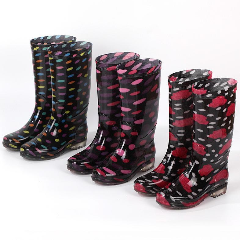 Sepatu Bot Hujan Tinggi Dengan Motif Fashion Sepatu Boots Wanita Import Premium Bots Premium Quality