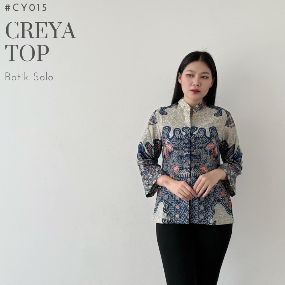 Hem Batik Lengan Panjang Wanita Katun Solo