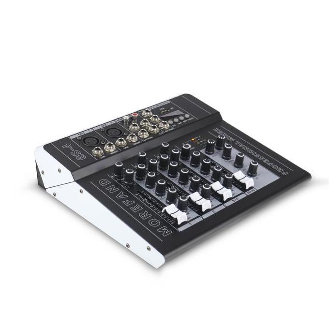 Pengiriman 24 JamMOREFAND GS 4 Saluran Mini Mixer, Material Logam, 3-Band Equalizer, Efek Pengulanga