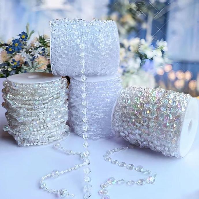 BAQDUNIS READY Tirai Manik Manik Tirai Kristal Akrilik Beads Curtain Dekor Tirai Dekorasi Pintu