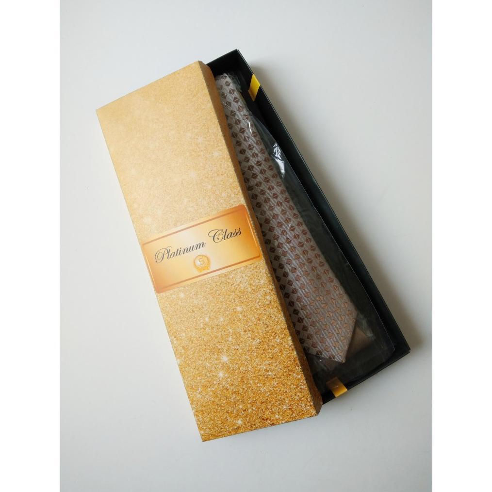 Dasi pria slim gold emas platinum class