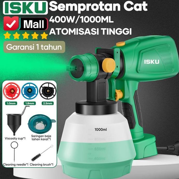 Promo Isku Spray Gun Listrik Mesin Semprotan Cat Elektrik Nozzle Tembaga Murni Alat Semprot Cat Temb