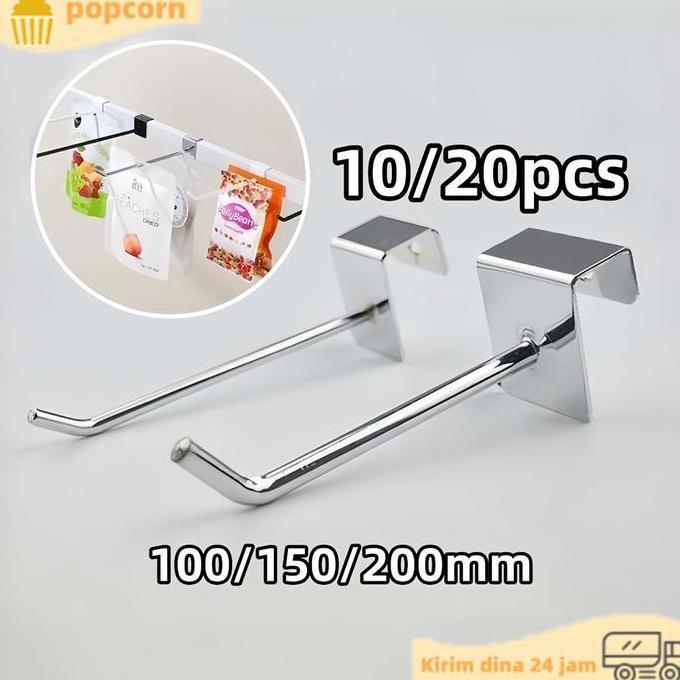 JIDZRUN 10/20pcs  Cantolan Ram Besi Cantolan Kawat Gantungan Pipa Kotak Pipa Kotak Display