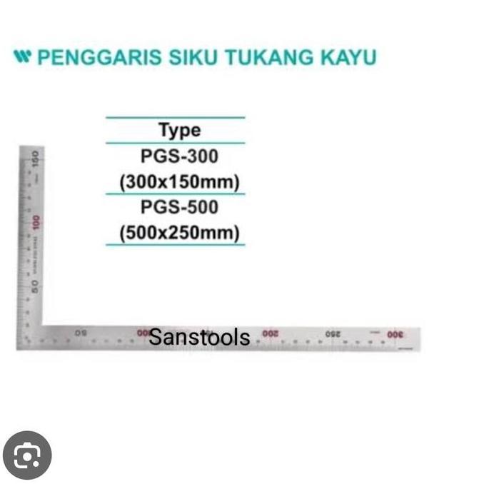JINGEIZ Pasekon / Siku tukang kayu / Penggaris siku stainless steel murah
