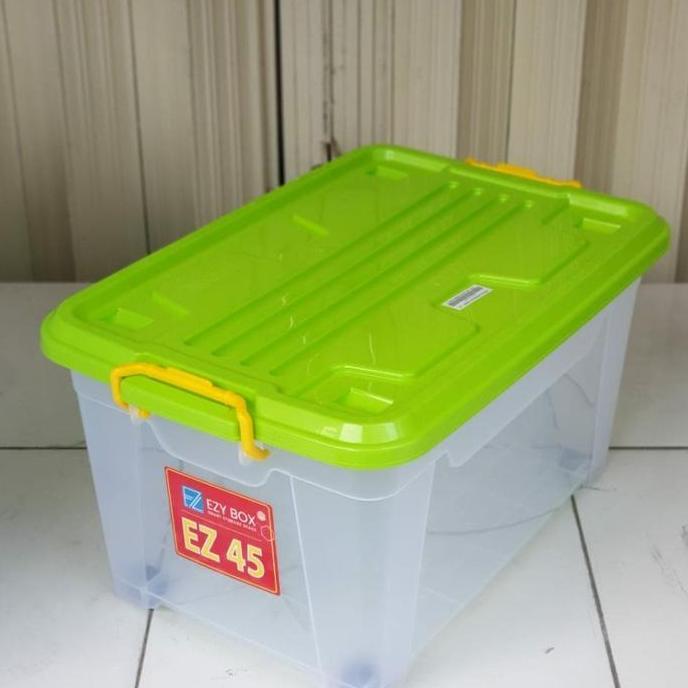 TERLARIS STORAGE BOX EZY CB 45 LITER RODA BENING RAK CONTAINER SUSUN PERKAKAS