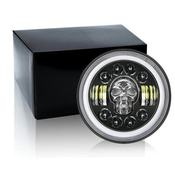 SUBANIKH Lampu LED Mobil Lampu Sepeda Motor Lampu Tembak Daymaker Motor Modifikasi Tengkorak Wrangle