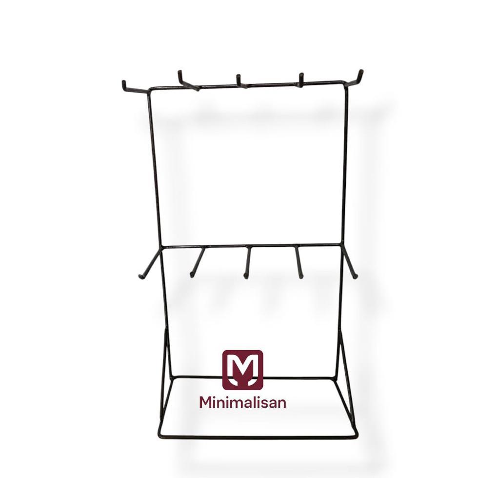 Rak Display Besi Minimalis Serbaguna Gantungan Aksesoris, Perhiasan & Barang Pajangan