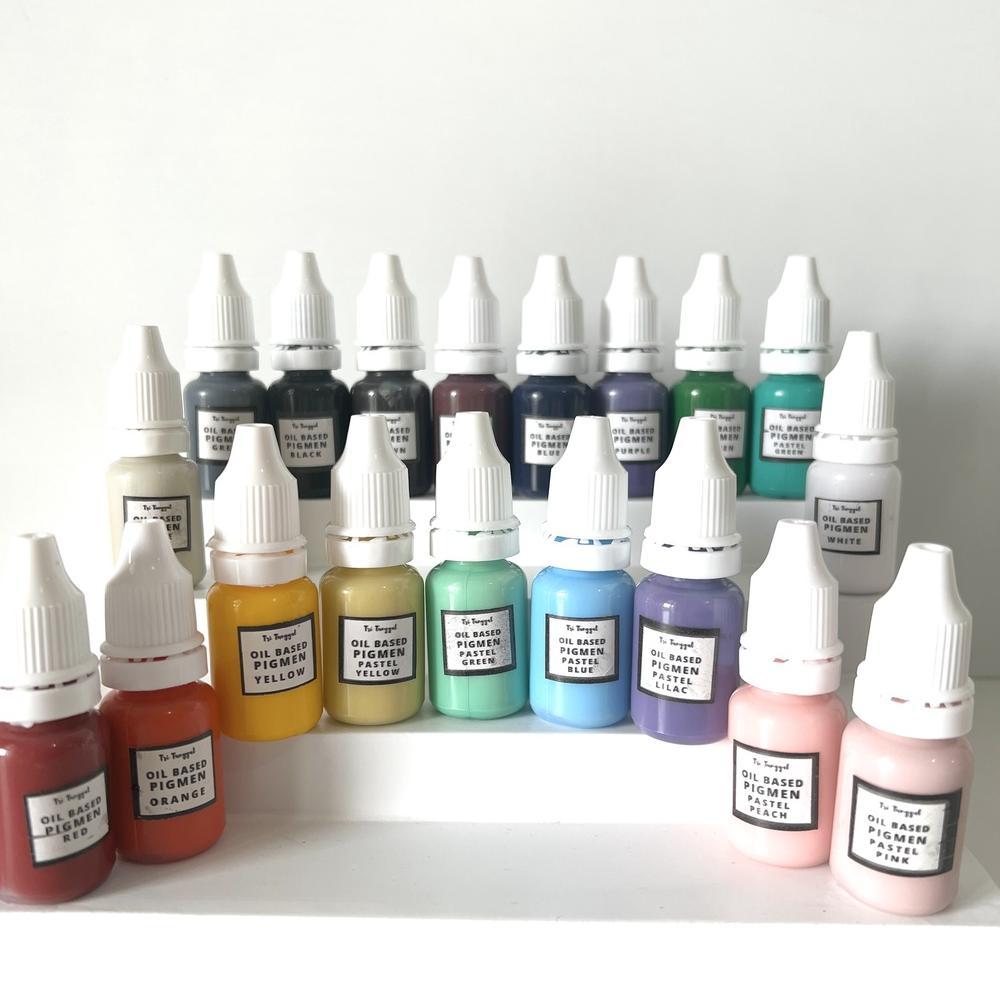 Paket Lengkap Banget 19Pcs Pigmen Resin Cat Warna Oil Based Pigment Pewarna Resin Solid Cat Minyak O