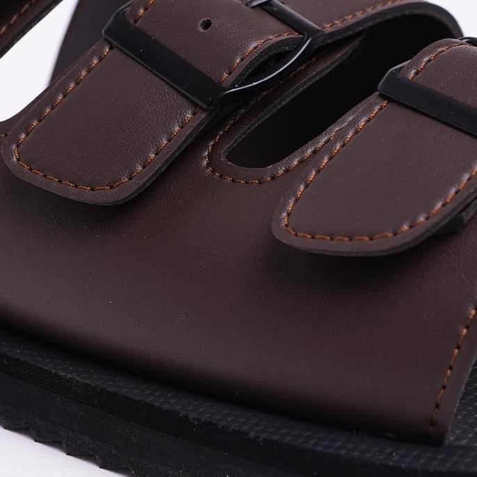 Ready BSize Jumbo Sandal Kulit Pria 44-45-46-47-48-49 Sandal Slide Selop Super Besar Karet Sendal Je