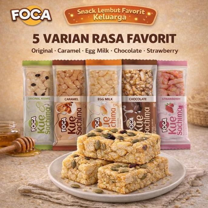 FOCA Paket SUPER HEMAT Mix Semua Rasa Kue Sachima Halal Snack Kue Manis Camilan Keluarga Lembut Cemi