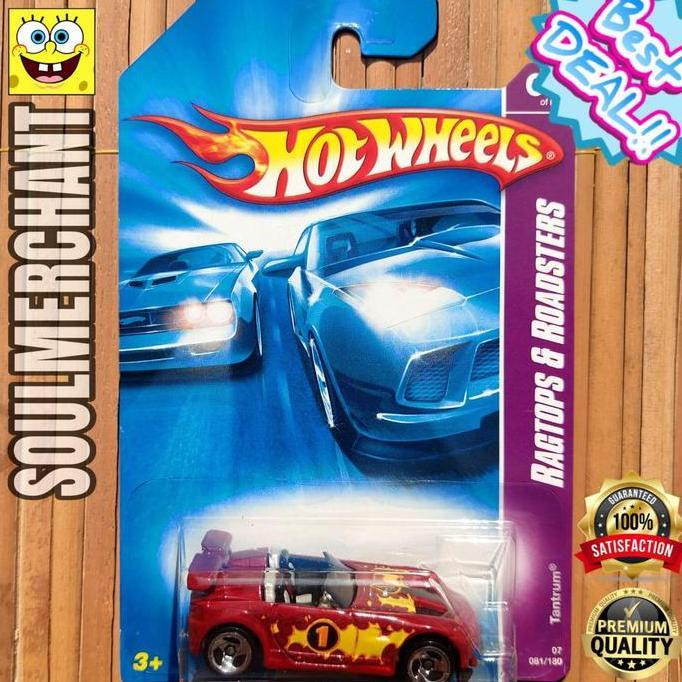 Hot Wheels Tantrum Merah Mobil Balap JDM Ban Plastik Original New