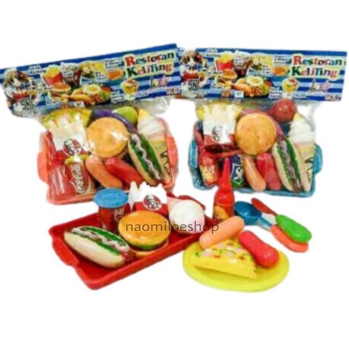 Mainan burger mainan ice cream KS67 Junk Food mainan masak masakan