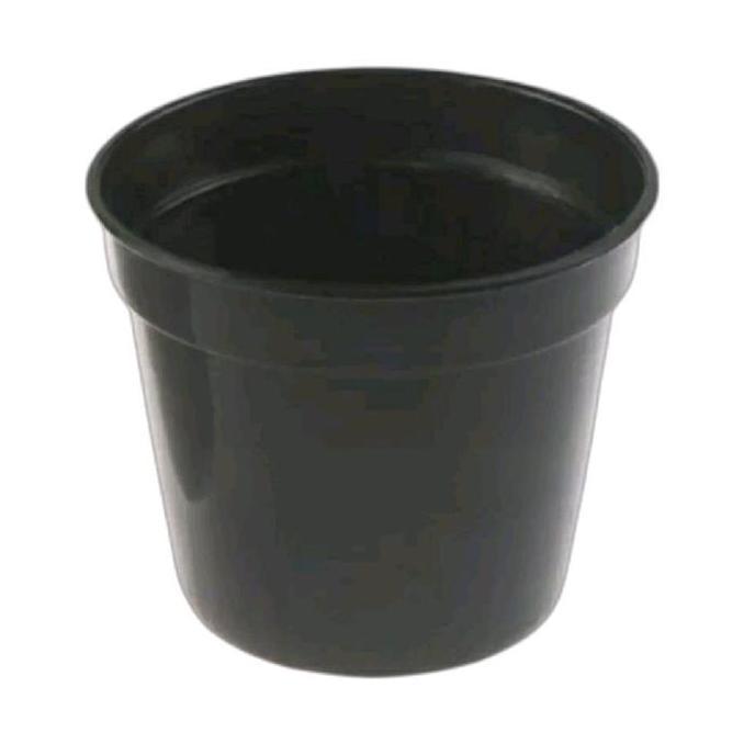 Huayuan- Pot Tanaman Hitam 40Cm Tebal Pot Kebun 40 Pot Bunga Plastik Hitam 40