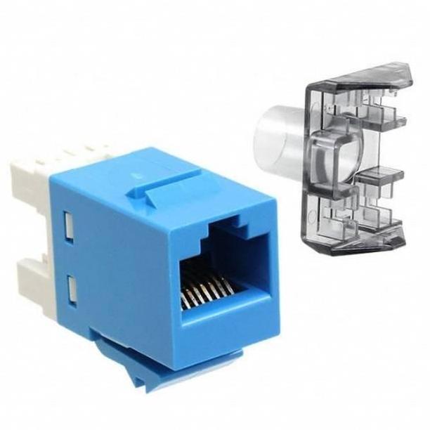 Nect- Modular Jack Faceplate Outbow 1 Set Cat6 Keystone Rj 45 Kotak Rj45