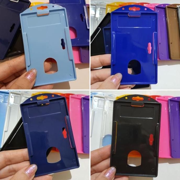 Package- Id Card Casing / Case / Holder / Frame / Name Tag Plastik Satu Sisi Kartu E-Toll E-Money At