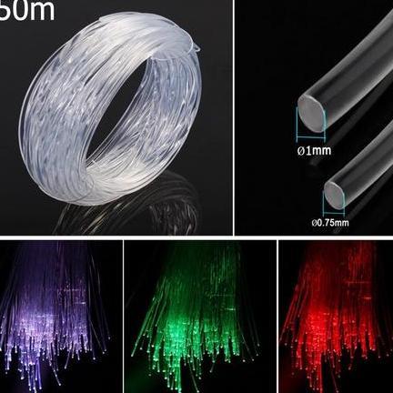 Kabel Serat Optik Lampu Fiber Optic RGB PMMA Plastic End Glow 100 meter Lampu Hias Fiber Optik