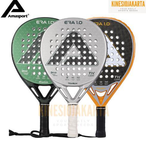 RAKET PADEL AMASPORT ERA 1.0 TITANIUM 18K CARBON, POWER REBOUND SIAPKIRIM