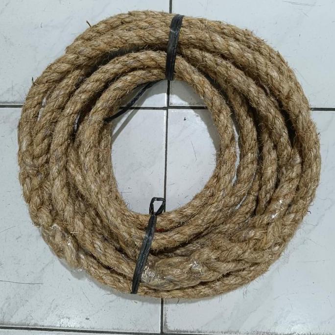 Tali panjat PLN tali coklat tambang pengaman panjat tiang pju listrik