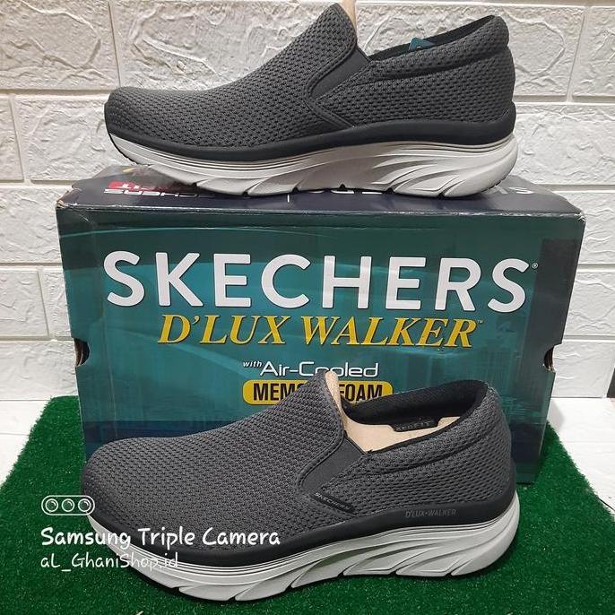 Sepatu Slip On Pria SKECHERS D'LUX WALKER MURLINO 232262 CCBK Men Orinal New