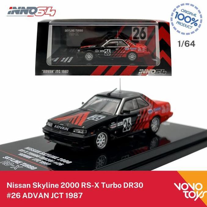 Inno 1/64 Nissan Skyline 2000 RS-X Turbo #26 ADVAN JCT 1987 Inno64