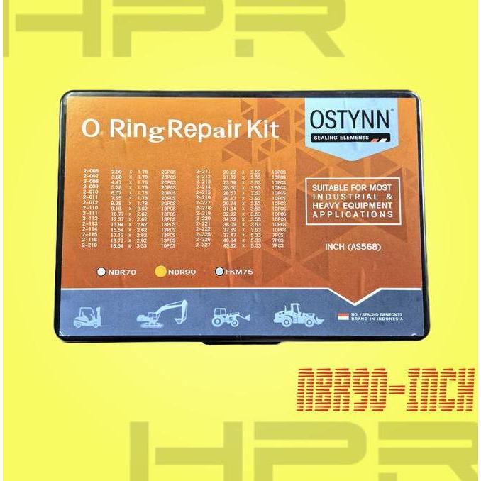 Promo NBR-90 Rubber Oring O-ring Box Set INCH AS568 - Karet Seal Anti Bocor - Motor - Mobil - PCP - 