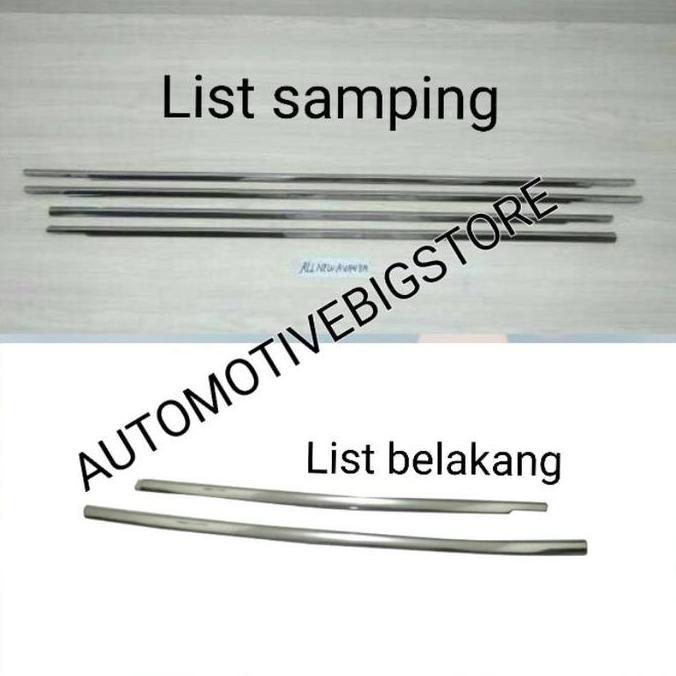 PAKET LIST LIS KACA SAMPING DAN BELAKANG PINTU MOBIL ALL NEW AVANZA XENIA 2012 2013 2014 2015 2016 2