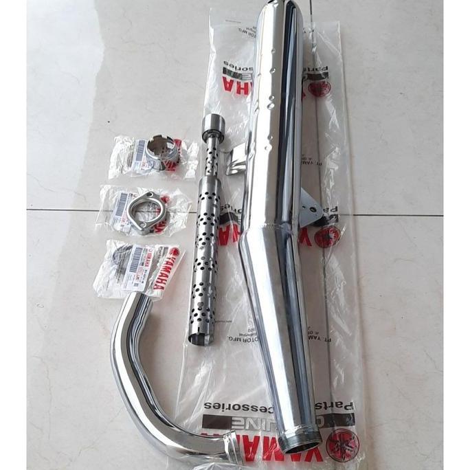 Grosir Knalpot Standar Rx King Full Set Original Yamaha Tinggal Pasang Bisa Cod