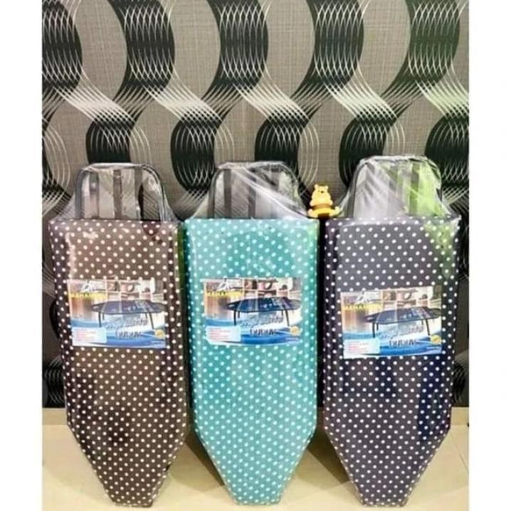 Meja Setrika Motif Polkadot & Bunga Duduk & Berdiri