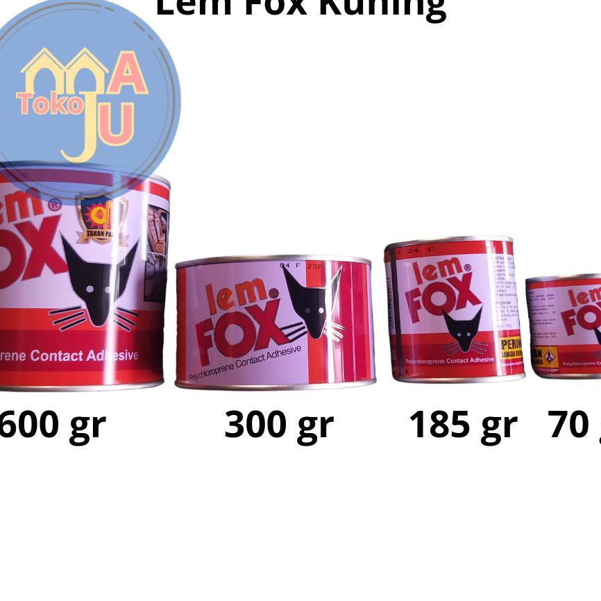 [Grosir] Lem Fox Kuning/ Lem Serbaguna/ Lem Fox Kaleng/ Lem 70, 185, 300, 600 Gram