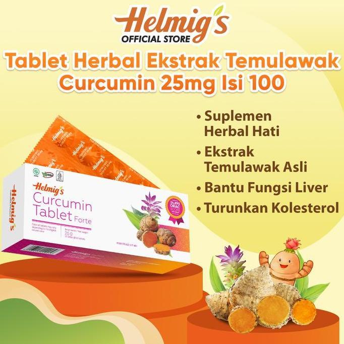 Helmig'S Curcumin Tablet Forte 25Mg Isi 100 Tablet Terbaru 