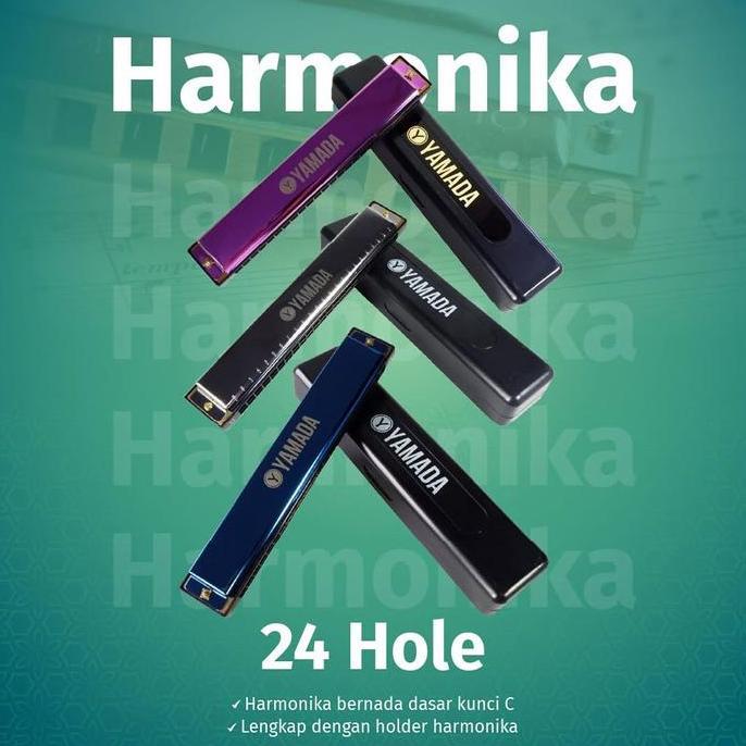 NEW HARMONIKA (24 HOLE) YAMADA HARMONICA ALAT MUSIK TIUP HY-24 ORI