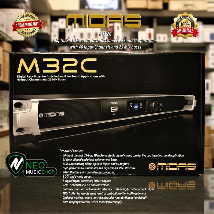 MIDAS M32C DIGITAL RACK MIXER FOR INSTALLED AND LIVE SOUND ORIGINAL DAN TERPERCAYA
