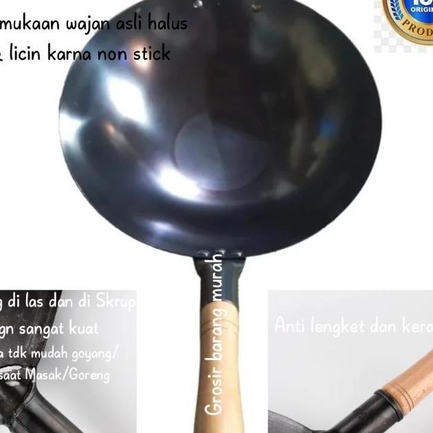 Wajan Anti Lengket/Kuali/Penggorengan Nasi Goreng/Wajan Siap Pakai