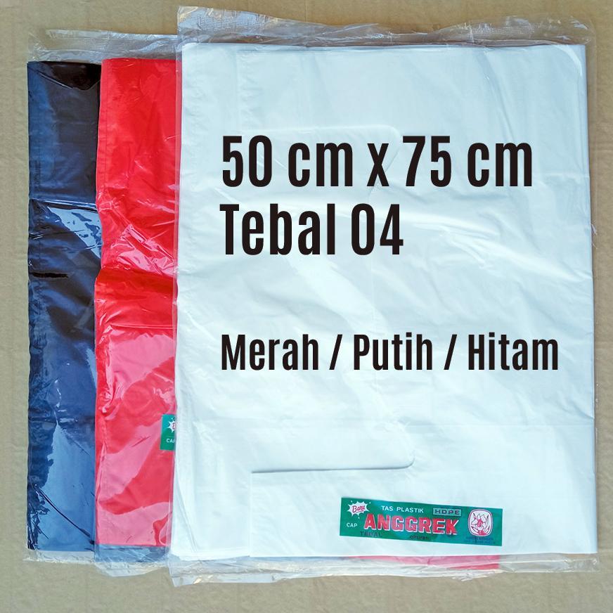 Kantong Kresek Plastik Uk 50 X 75 Tebal 04 Anggrek - Merah Putih Hitam