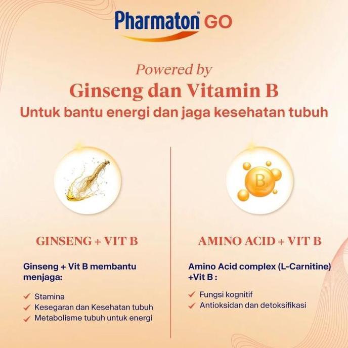 Arrivare- Pharmaton Go 6 Kaplet Kesehatan Tubuh Multivitamin Mineral Formula Multivitamins Parmaton 