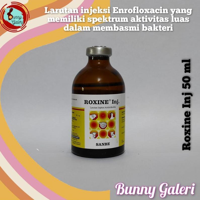 Roxine Inj 50 Ml Enrofloxacin 100 Mg Dalam Bentuk Injeksi Efektif Membunuh Bakteri